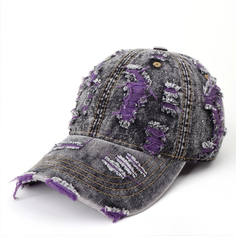 Women's Distressed Denim Baseball Cap Stornfield