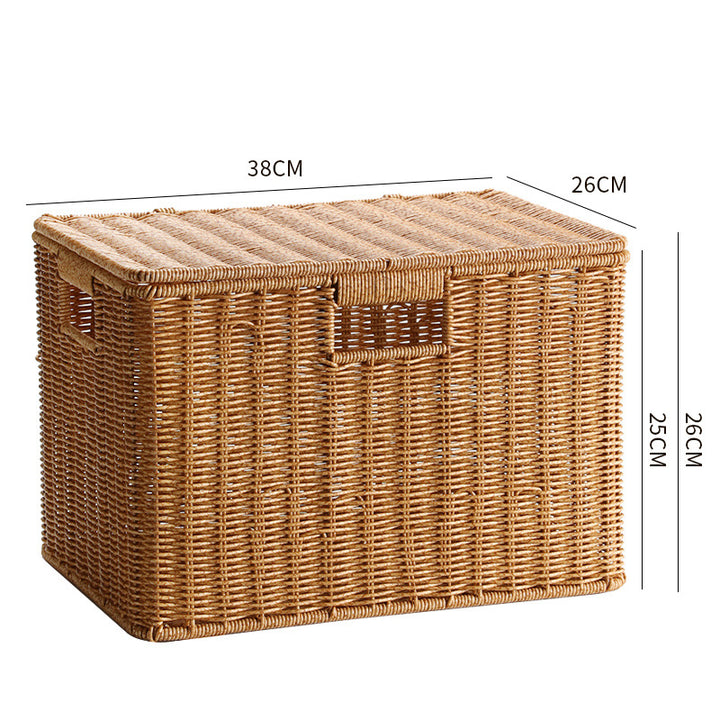 Unisex Multifunctional Storage Box made of natural wicker Stornfield