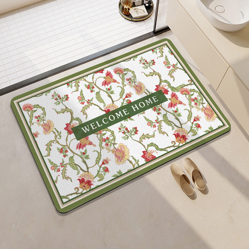 Decorative Citrus-Themed Bath Mat Stornfield