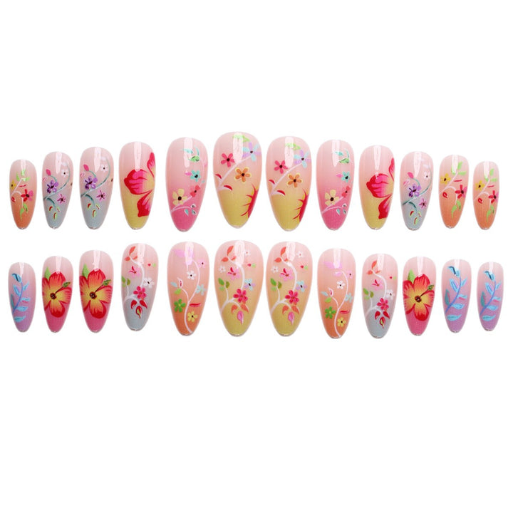 Artistic Nail Tips with Floral Designs Stornfield