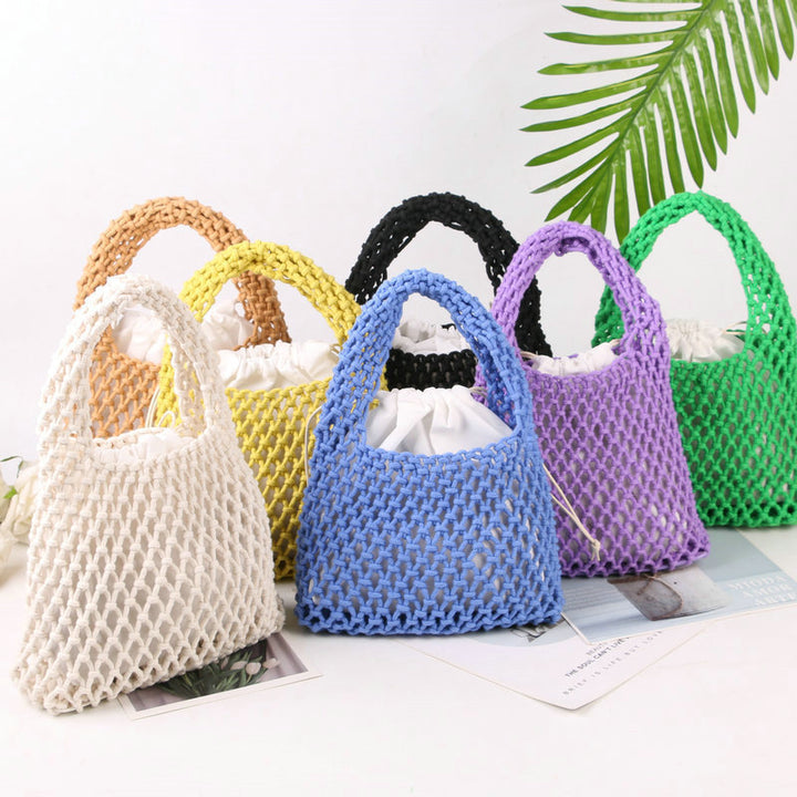 Hand-knotted tote bag made of natural cotton Stornfield