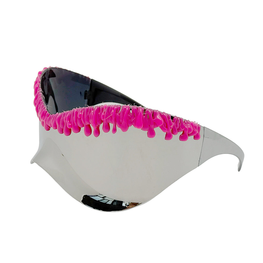 Women's futuristic sunglasses with unique wave frame Stornfield