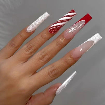 Festive Acrylic Nail Art Extensions Stornfield