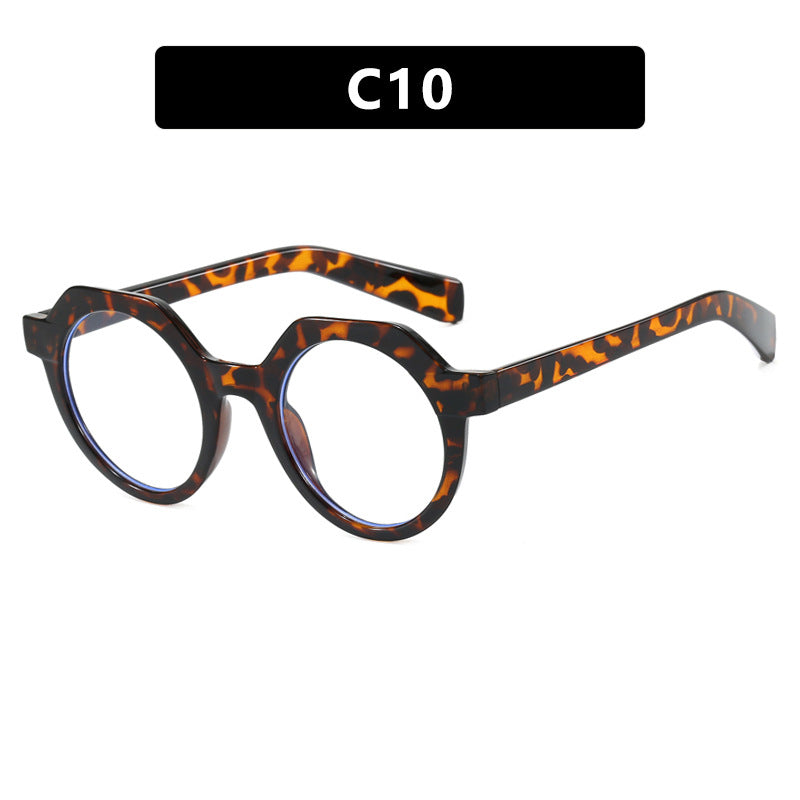 Ladies extravagant round sunglasses with colored accented frame Stornfield