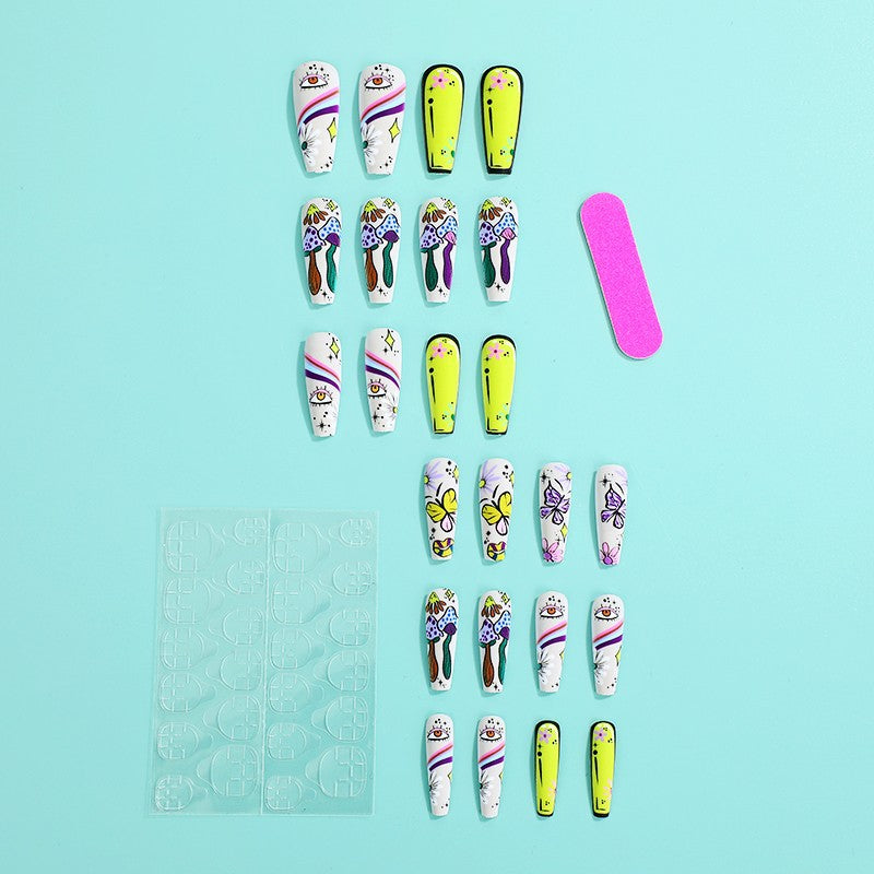 Artificial nails in creative flower design Stornfield