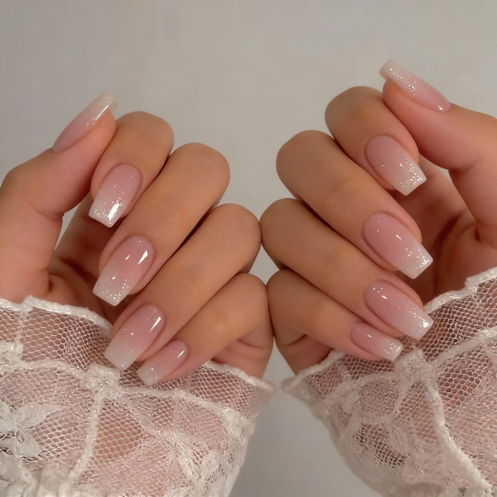 Glossy Gradient Tip Press-On Nails Stornfield