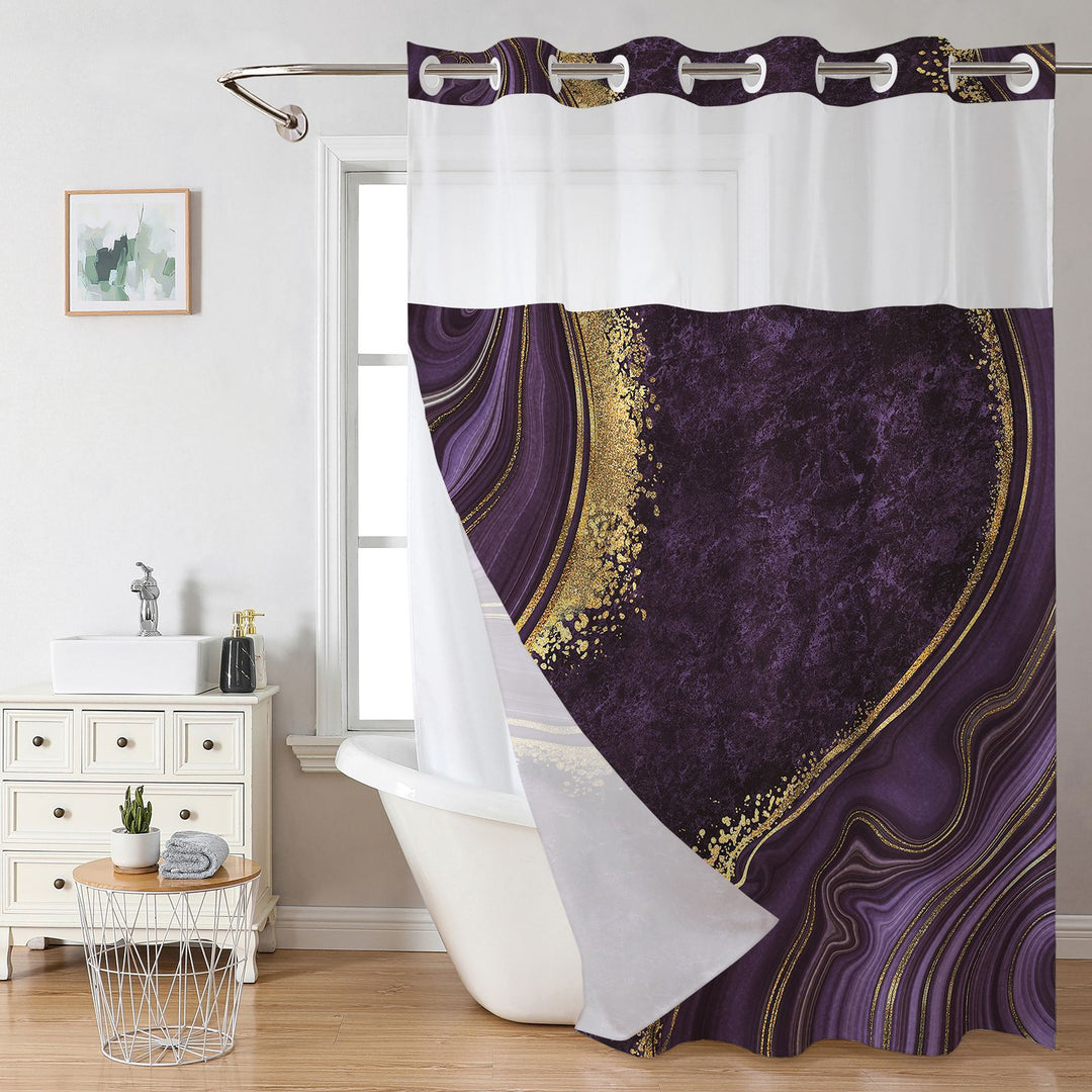 Elegant Marble Design Shower Curtain Stornfield