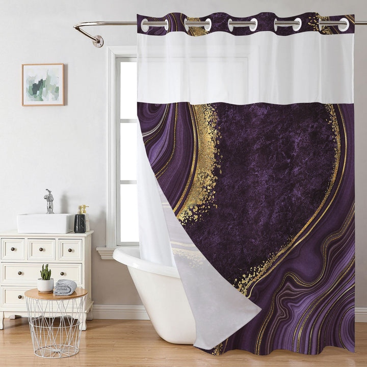 Elegant Marble Design Shower Curtain Stornfield