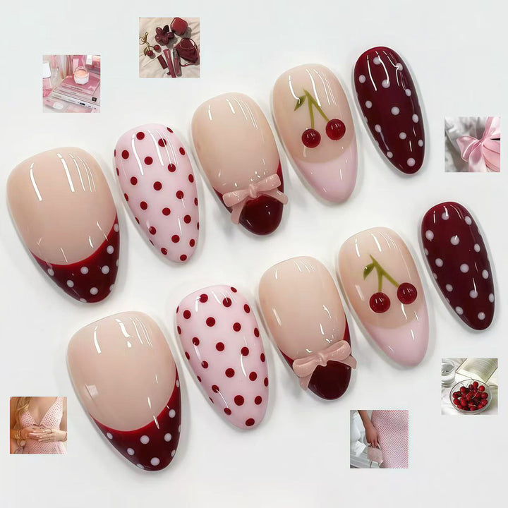 Artistic Cherry Design Press-On Nails Stornfield