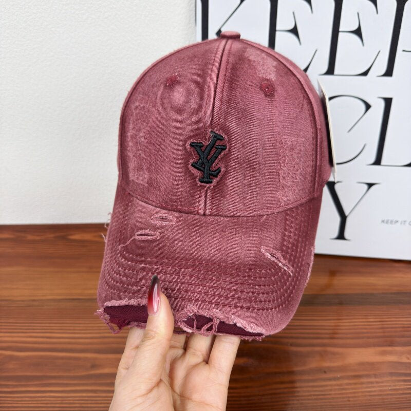 Men's Distressed Denim Adjustable Baseball Cap Stornfield