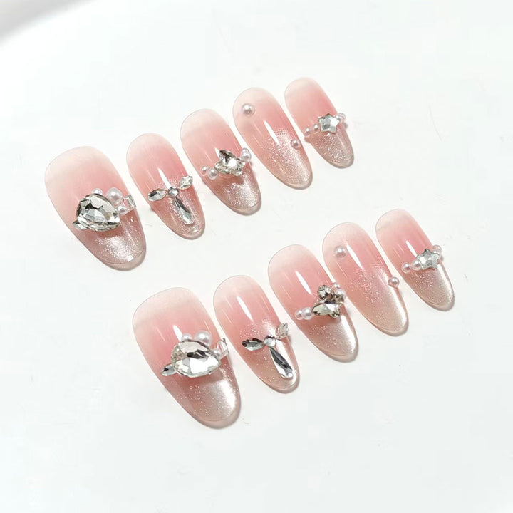 Artificial nails with luxurious jewelry accents Stornfield