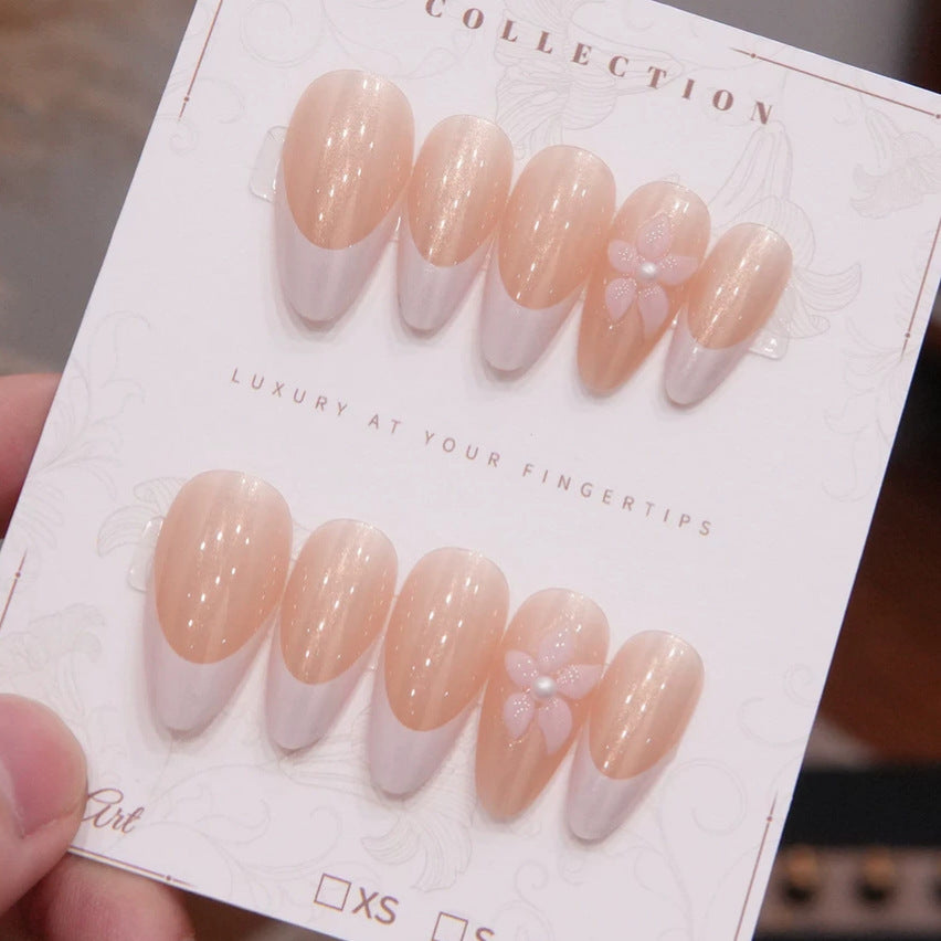 Floral Accent Press-On Nail Set