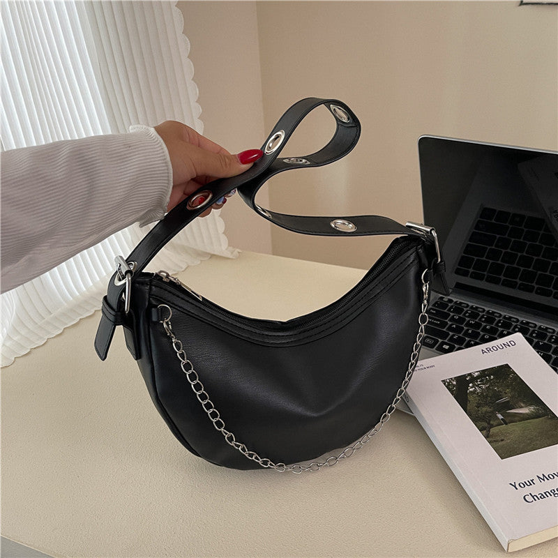 Modern Chain-Handled Hobo Bag Stornfield