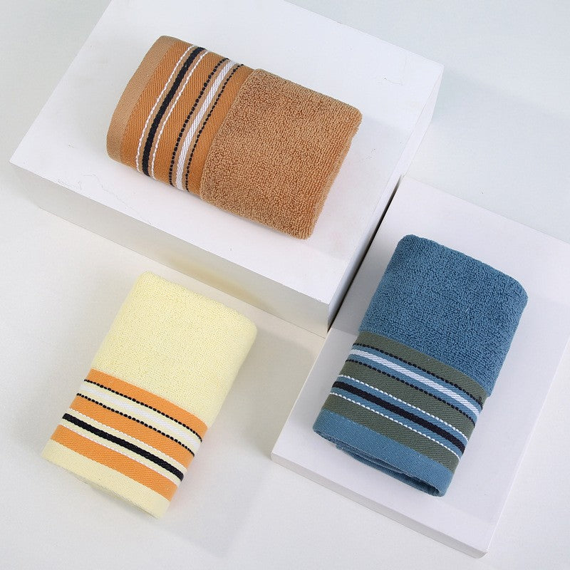 Premium Terry Bath Towel With Elegant Striped Border Stornfield