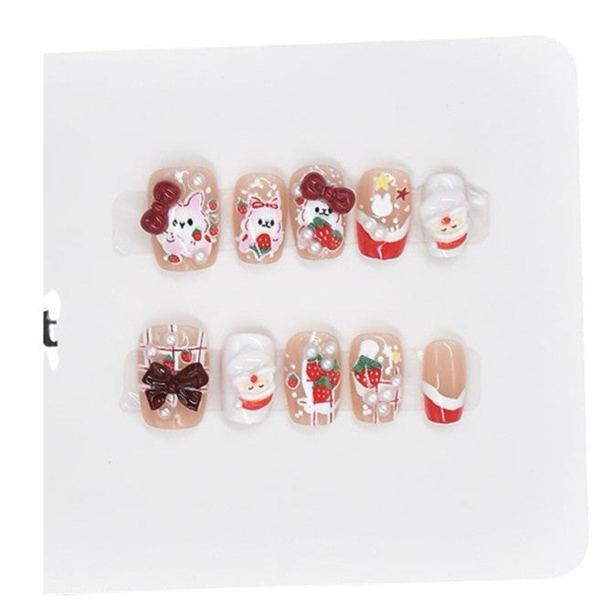Festive Character-Themed Press-On Nail Set Stornfield