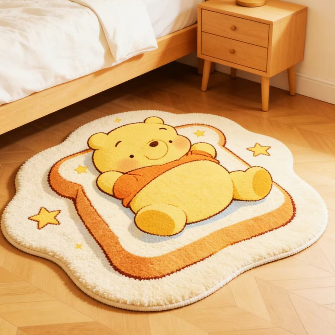 Cartoon Bear-Shaped Plush Area Rug