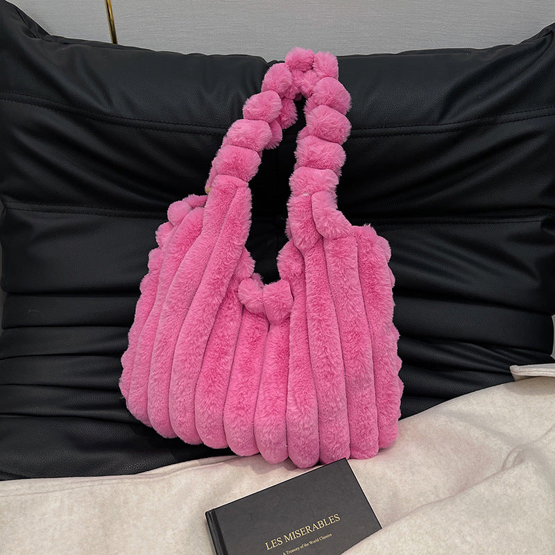 Plush Oversized Shoulder Bag