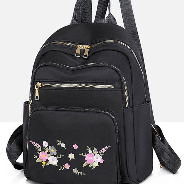 Women's Floral Embroidered Backpack Stornfield