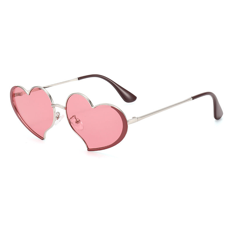 Ladies heart-shaped sunglasses with glamorous frame Stornfield