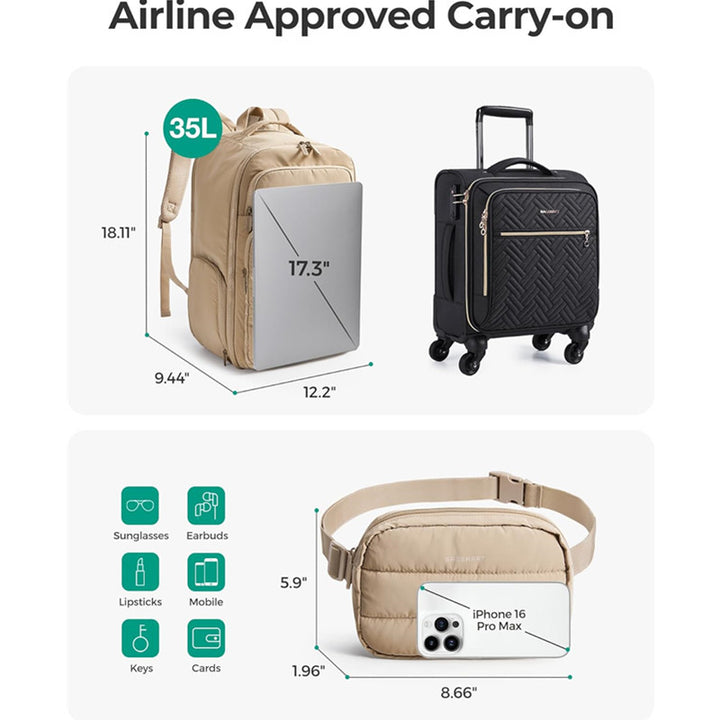 Multifunctional Travel Backpack with Shoe Compartment Stornfield
