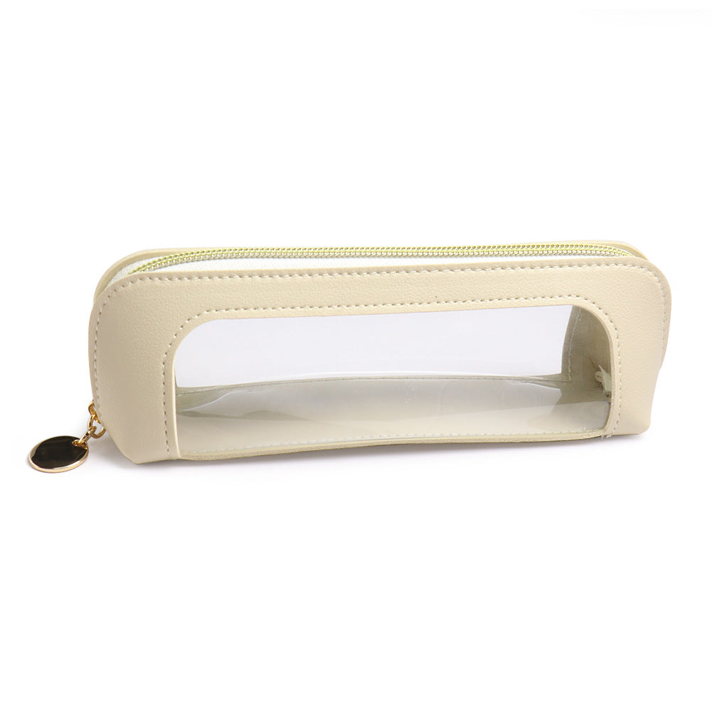 Transparent Pouch with Gold Accents