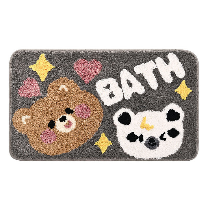 Cartoon Bear Design Bath Mat Stornfield