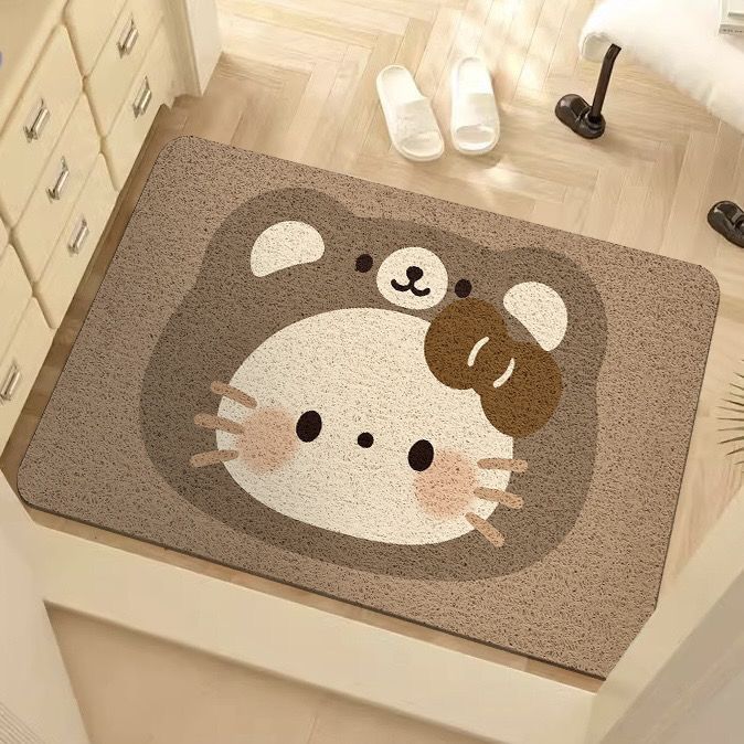 Adorable Cartoon-Themed Bath Mat