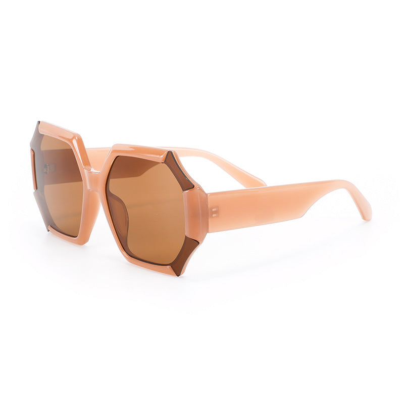 Ladies fashionable sunglasses with faceted frame Stornfield