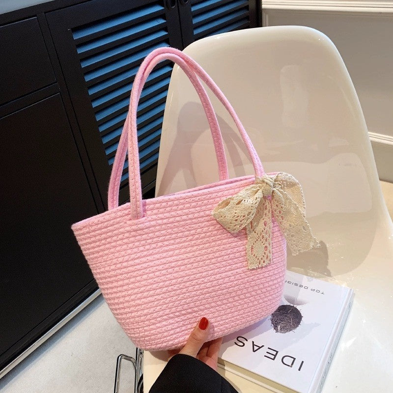 Women's handbag with decorative crochet tape Stornfield