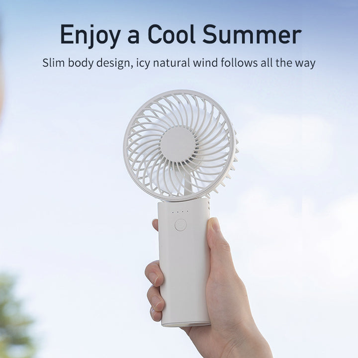 Unisex nan compact foldable rechargeable handheld fan with quiet brushless motor Stornfield