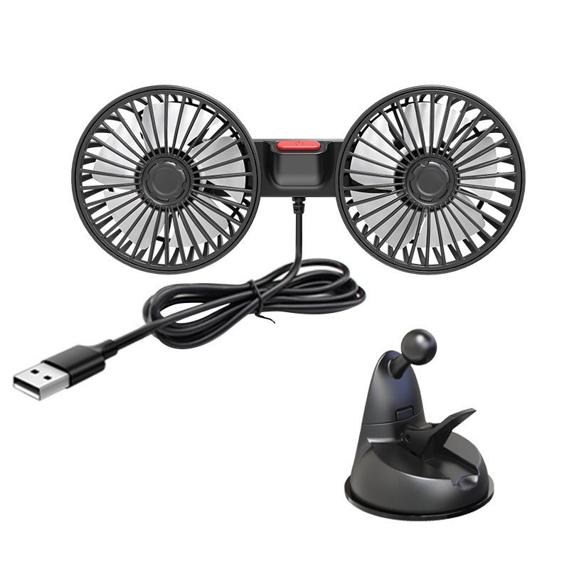 Unisex Dual-Head USB Car Air Vent Fan Stornfield