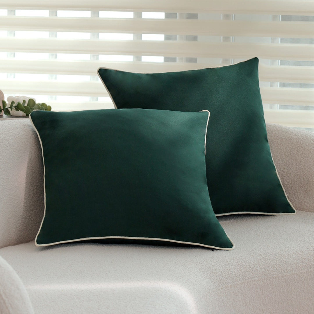 Luxurious decorative cushion with elegant piping
