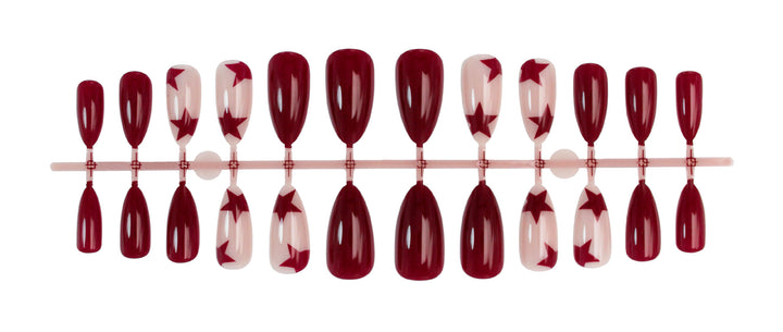 Artificial nail set with sparkling stars and elegant accents Stornfield