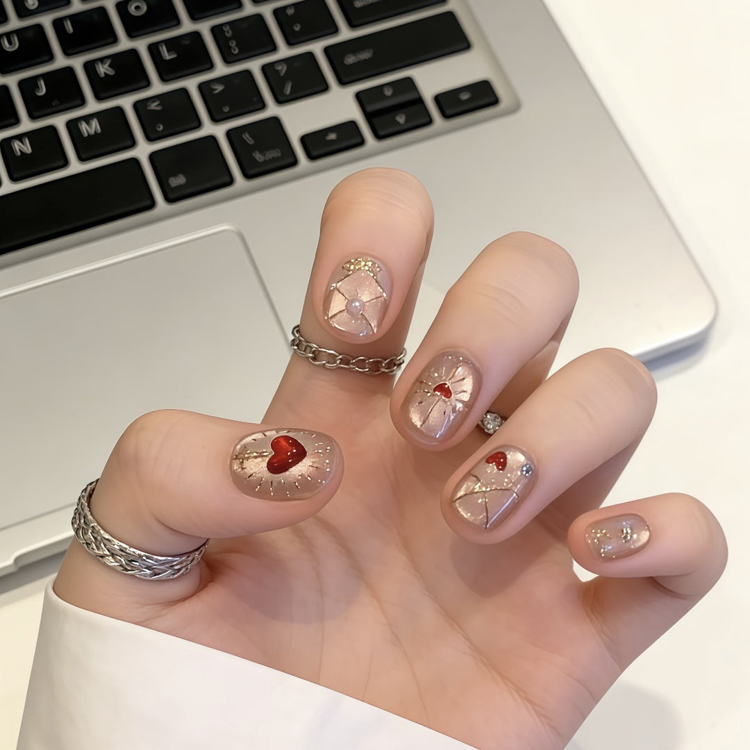 Decorative Acrylic Press-On Nail Design Set