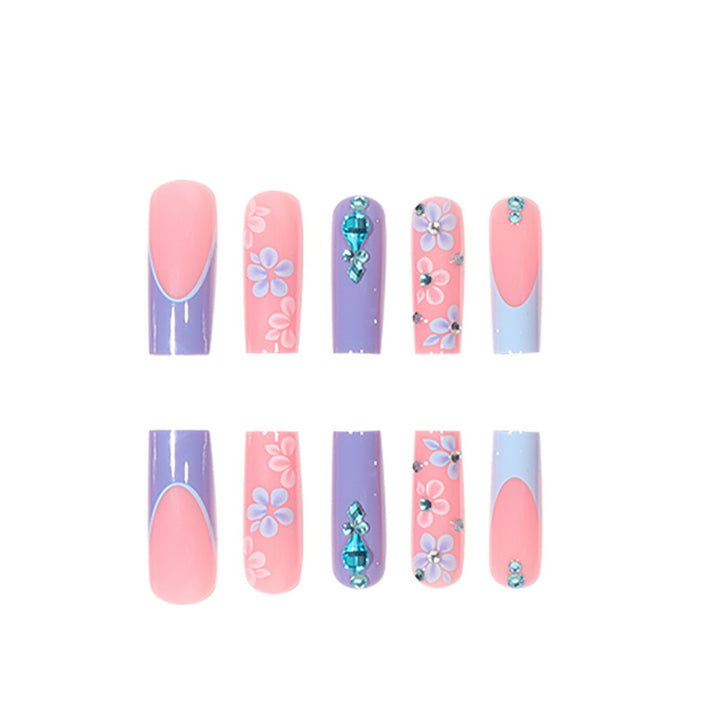 Decorative Floral Nail Art Press-On Nails Stornfield