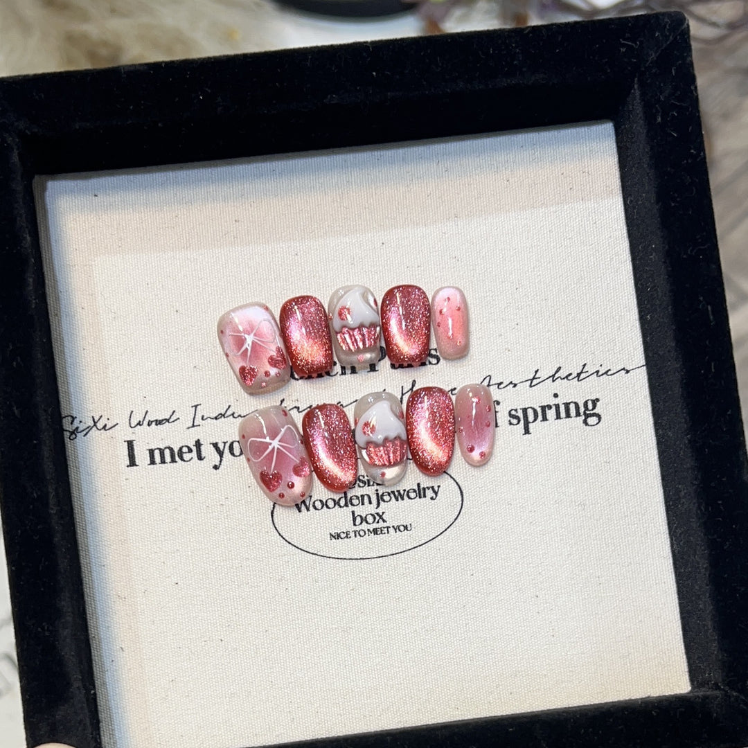 Charming Themed Press-On Nail Art Set