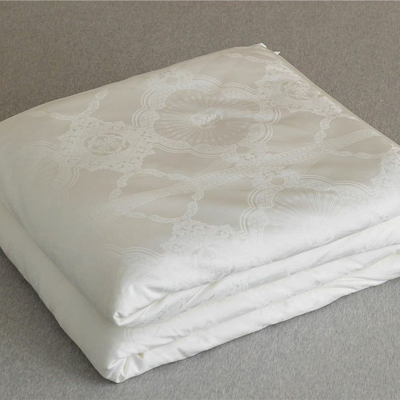 Luxury Jacquard Medallion Cotton Sateen Duvet Cover Set