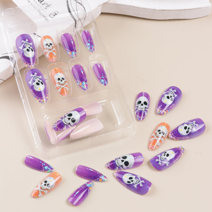 Halloween-Themed Skull Nail Art Set Stornfield