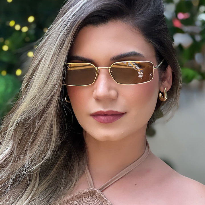 Women fashionable square sunglasses with polarized lenses Stornfield