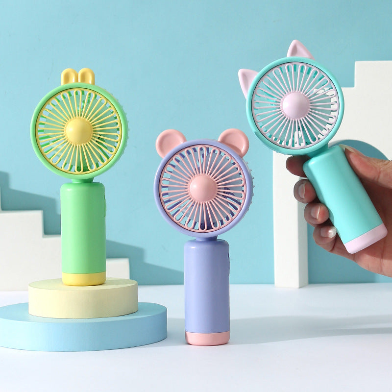 Women's portable hand fan with cute bunny ears design Stornfield