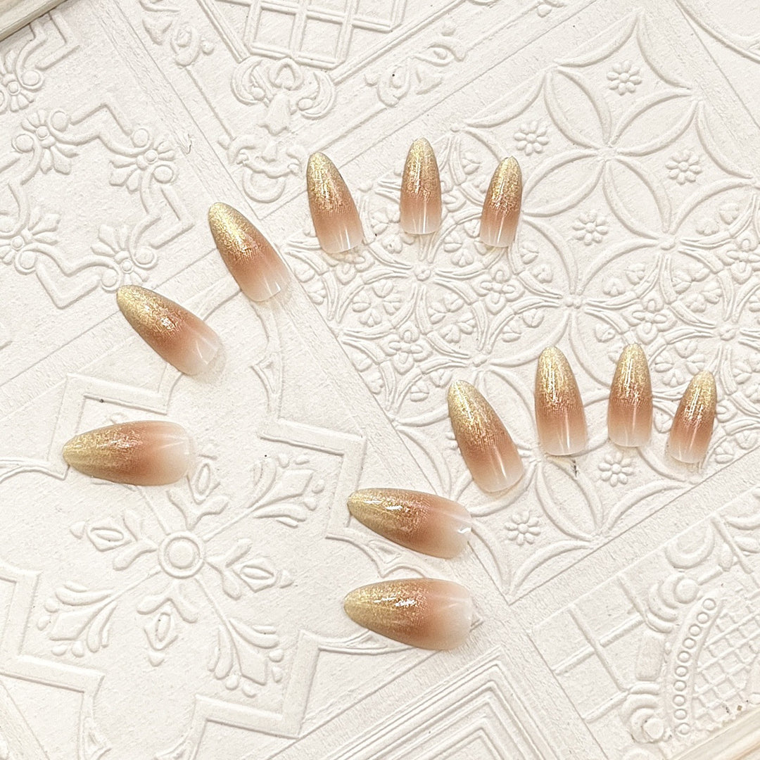 Premium Glitter Ombre Press-On Nails Stornfield