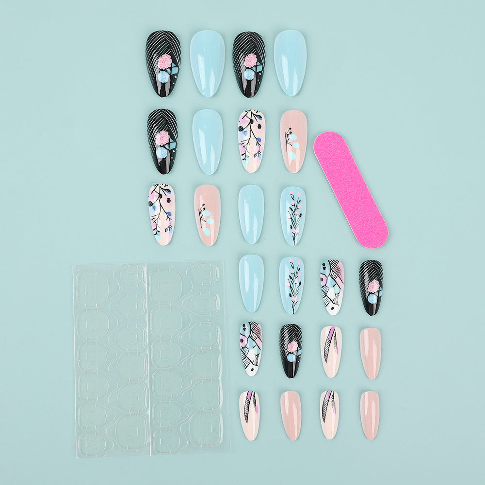 Artificial nails with floral accents Stornfield