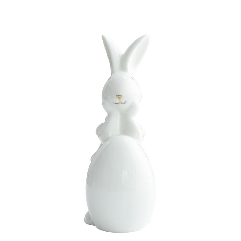 Decorative Ceramic Bunny Figurine Stornfeild