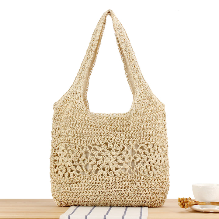 Hand-knotted tote bag made of natural bast Stornfield