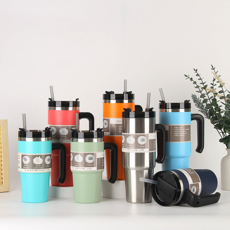 Unisex thermos mug with 3-in-1 drinking options Stornfield