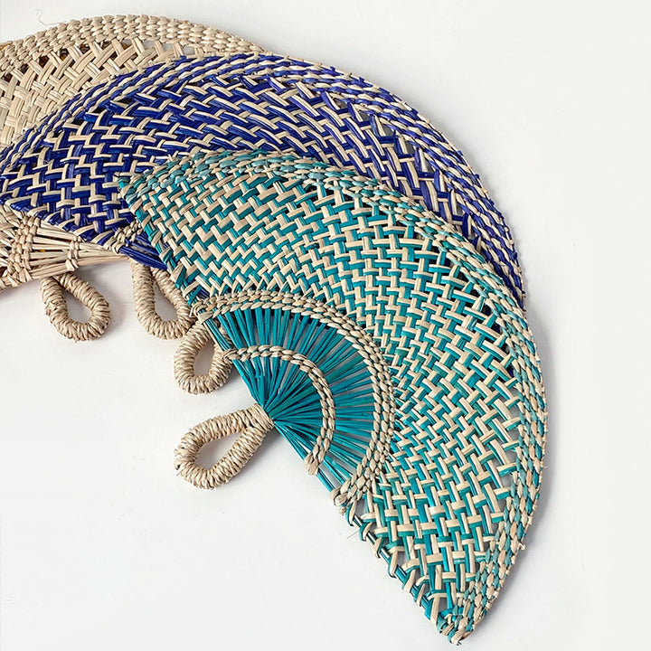 Ladies hand-woven fan made of natural material Stornfield