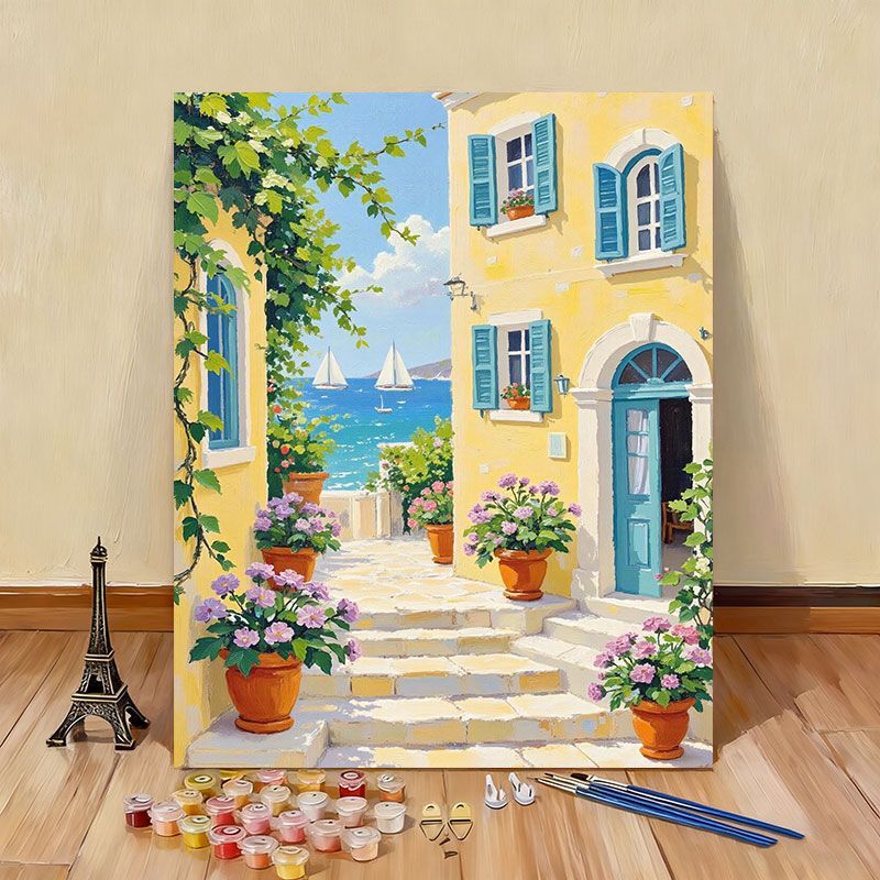 DIY Scenic Coastal Paint by Numbers Kit Stornfield