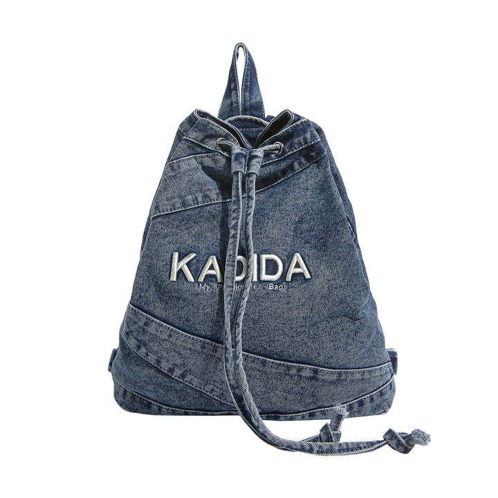 Casual Drawstring Denim Backpack Stornfield