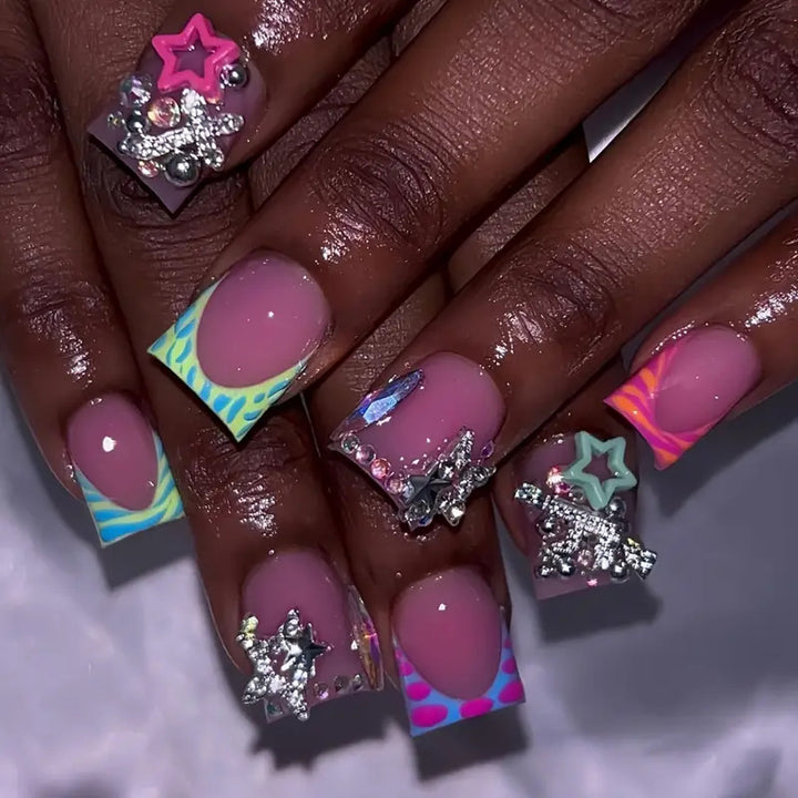 Decorative 3D Star-Embellished Nail Art Stornfield