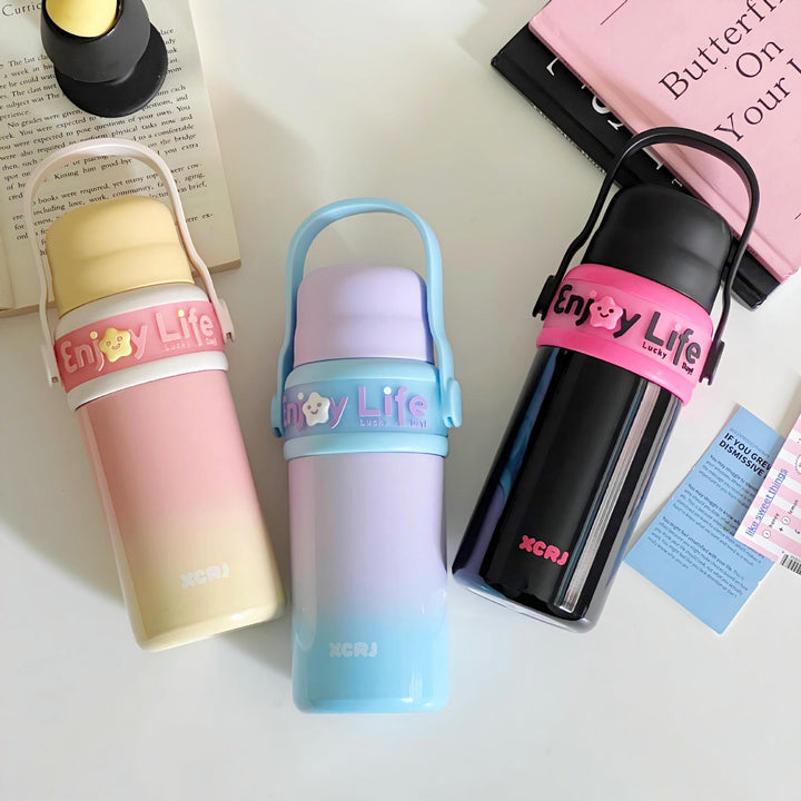 Women's plastic insulated bottle with ergonomic handle Stornfield
